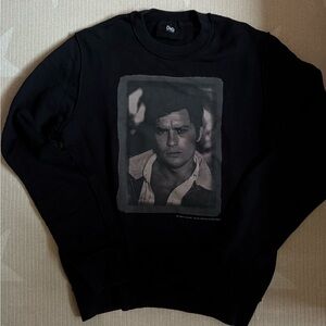 D&G Men's Black Graphic Crewneck Sweater